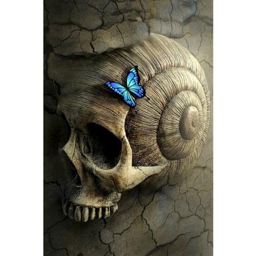 H2556 diamond painting Full Drill Kit " Skull Butterfly ” with Tools 5d diy Rhinestone Mosaic Diamond Embroidery Painting