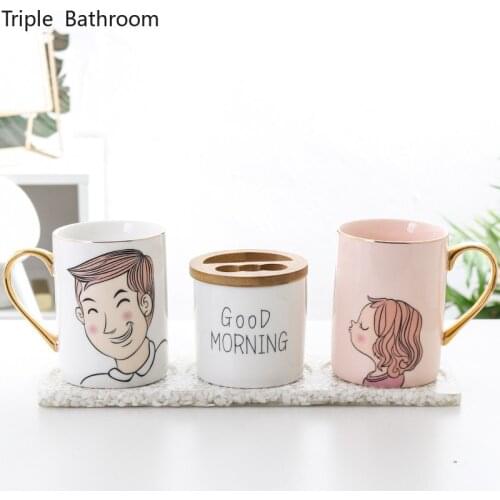 Ceramic Tea Cup Water Cup Hand Painted Kung Fu Tea Cup Cuisine Drink Cup Lovers Mouthwash Cup Wedding Holiday Bathroom Supplies