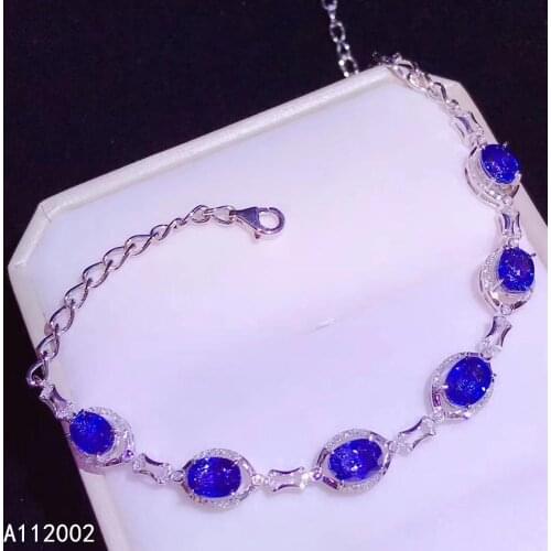 KJJEAXCMY fine jewelry natural sapphire 925 sterling silver new women hand bracelet support test fashion hot selling