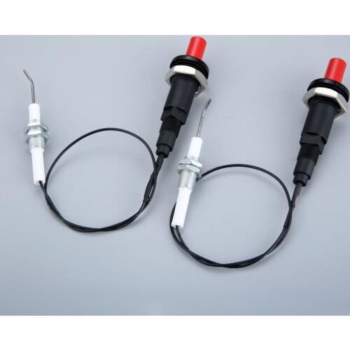 2sets Piezo Spark Ignition Set Push Button Spark Ignition Set Generator Piezo Gas Pilot Ignitor With Thread M10x1