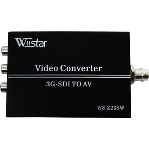 Wiistar HD/3G-SDI to AV CVBS Converter SDI to 3RCA Composite Audio Video Converter Adapter for Projection monitor camera