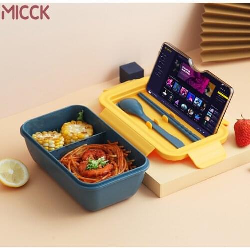 MICCK Japanese-style Plastic Split Lunch Box Sealed Bento Box 2020 Student Fresh-keeping Box With Tableware Kitchen Accessories