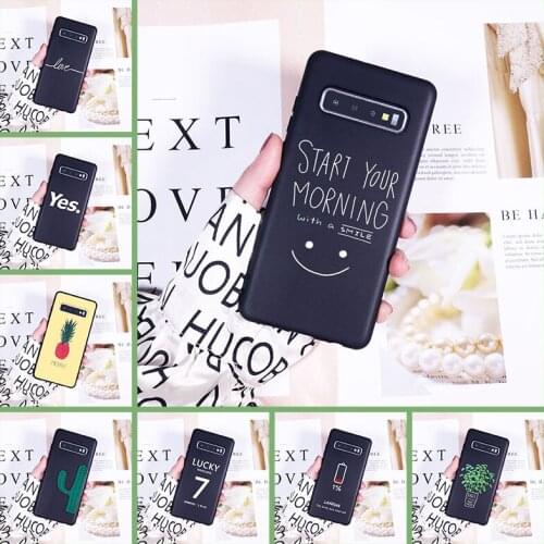 Soft Phone Case Silicone For Samsung Galaxy S10E S10 Plus 5G Flower Cactus Pineapple Back Cover For Samsung Galaxy Note 10 Pro