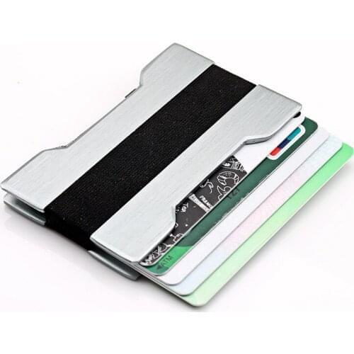 New Business Card Holder RFID Metal Wallet Antitheft Credit Card holder Portable Card Case Aluminium Alloy