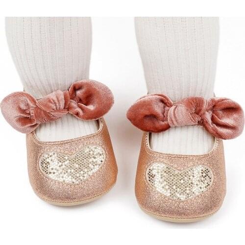 Toddler Girls Shoes PU Leather Bowknot Newborn Baby Shoes Party Kids Footwear Princess Baby Shoes