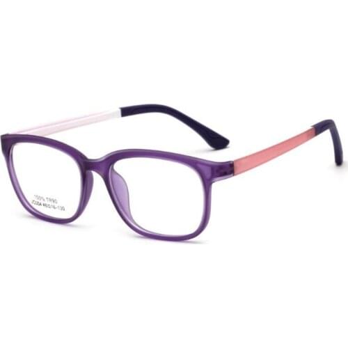 Boy Girl TR90 Myopia Glasses Frame Children Ultralight Patchwork Cute Plain Glasses 2018 New Retro Kids Eyewear Frame C022