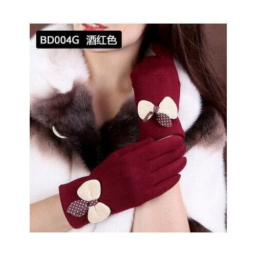 MS winter style gloves women outdoor guantes keep warm soft warm mitten lady lovely girl touch screen free cycling shipping