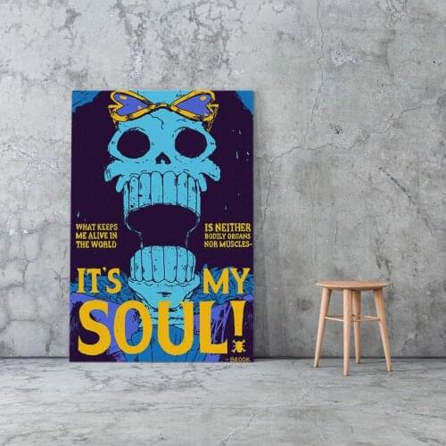 Prints Posters Home Decor One Piece Canvas Painting Brook Wall Artwork Soul King Modern Cartoon Role Modular Pictures Bedroom