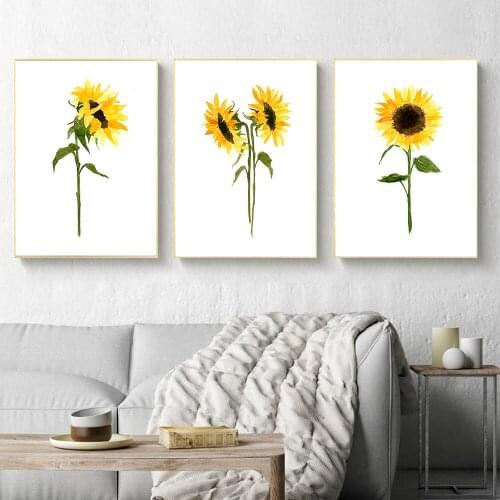 Sunflower Poster And Print Canvas Painting Wall Art Vintage Pictures For Living Room Kitchen Modern Home Decoration Decor