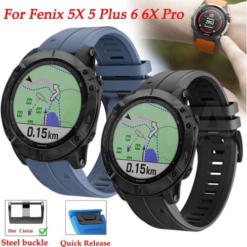 Smart Watch Band Straps For Garmin Fenix 6X Pro 6S 6 5X 5 5S 3 3HR Forerunner 935 945 Quick Release Strap Silicone Bracelet