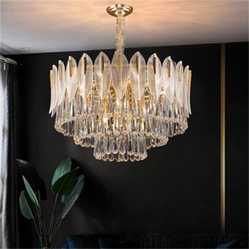 Luxury Chandelier Light Modern Crystal Chandelier Glass Bubbles Designer Living Room Dining Bedroom Decoration Led Pendant Lamp