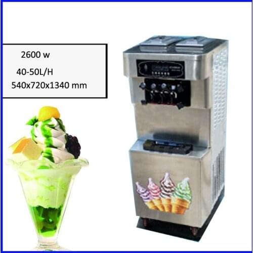 The Best selling Soft Ice Cream Machine frozen yogurt Mute design with Egg tray 3 flavors and Stainless steel appearance