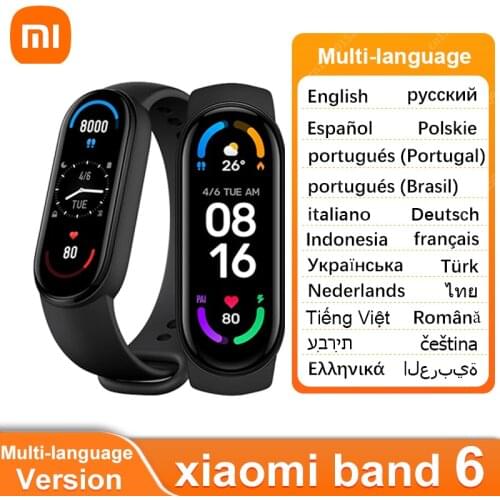 Xiaomi Mi Band 6 Smart Bracelet 5 Color AMOLED Screen Miband 6 Blood Oxygen Fitness Traker Bluetooth Waterproof Smart Band