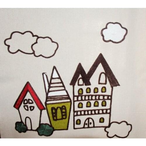 Fresh daisy embroidered door curtain cotton and linen curtain embroidered floral door curtain 85*150cm