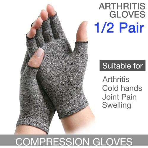 1/2 Pair Compression Arthritis Gloves Wrist Support Cotton Joint Pain Relief Hand Brace Women Men Therapy Wristband
