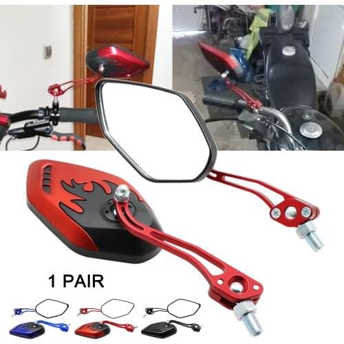 1Set 360 Degree Rotation Universal Motorcycle Rearview Mirrors Motorcycle Scooter Rear View Side Back Mirrors 8MM 10mm