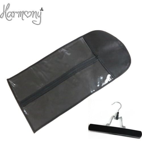 1 set Black Hair Extension Carrier Storage - Suit Case Bag and Hanger, Wig Stands, Hair Extensions Hanger, Hair Extensions Bag