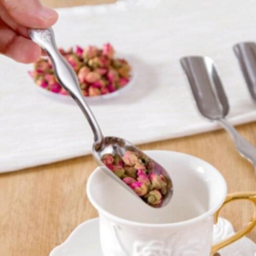 1Pc Essential Tea Teaspoon Tea Spoon Coffee Scoops Japanese Style Stainless Steel Tea Scoops Minimalist Teaspoon Tea Shovel