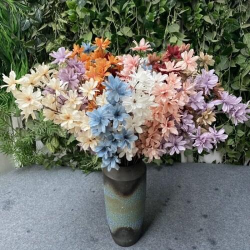 1pc artificial silk flowers branch diy home floral arrangement ornaments wedding road guide decoration