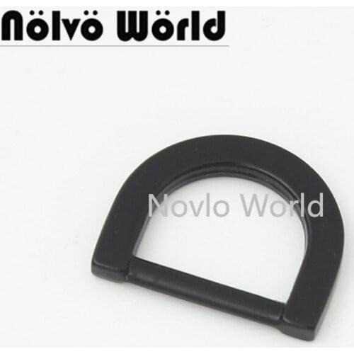 10-50 pieces Dark black 3 size 12mm 13mm 32mm welded tabular d ring cast solid squared edge metal dee rings
