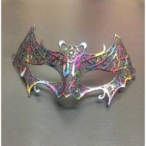 Sparkling Sexy Bat Vampire Lace Eye Mask mysterious fashion for Masquerade Balls Halloween Costume Party Fancy Masks 4 Color