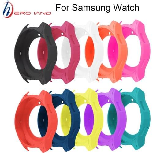 Solicone Case cover For Samsung Galaxy Watch 46mm and Gear S3 Frontier universal Case Soft Silicone Protective Shell Frame