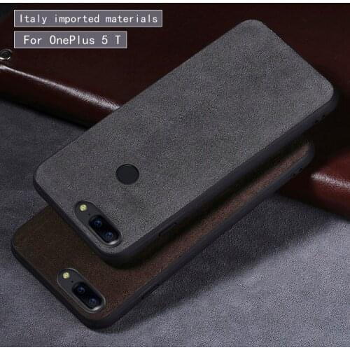 For OnePlus 5T phone case For OnePlus 5 Fur soft shell all inclusive Genuine Leather Brand 360-degree all-inclusive phone case