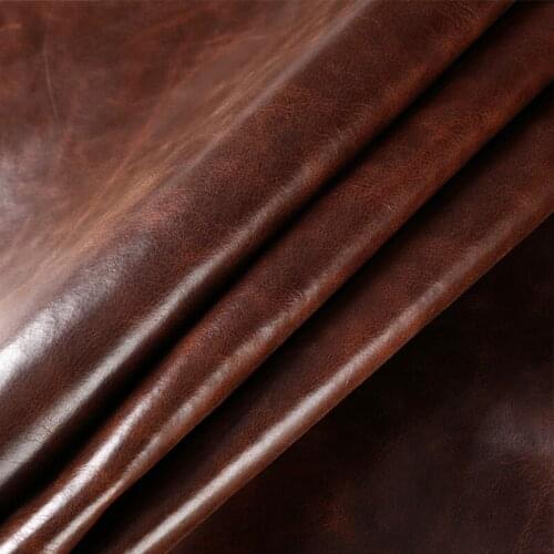 Crazy horse wax feeling discoloration two-layer real cowhide, can be used for luggage/sofa