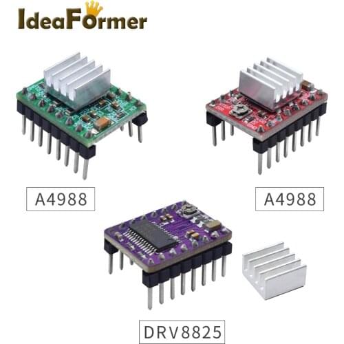 5PCS/10PCS StepStick A4988/DRV8825 Stepper Motor Driver With Heat sink Carrier Reprap RAMPS 1.4 1.5 1.6 MKS GEN v1.4 board