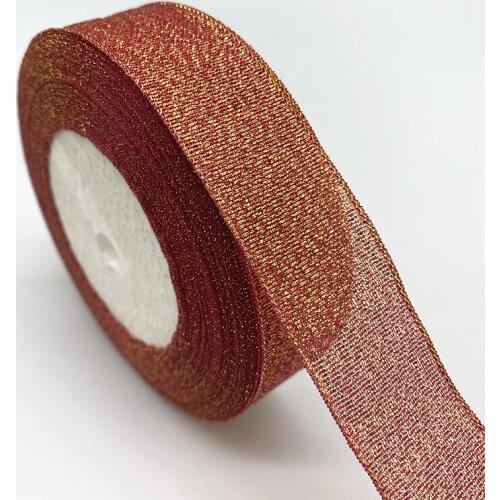 25 Yards 6-25mm Double-sided Satin Silk Organza Ribbon Decorative Gift Wrap for Home Wedding Christmas DIY Crafts #10