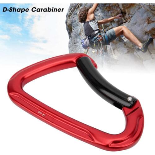 D‑Shape Carabiner Buckle Screw Lock Hanging Hook 2500kg Load‑Bearing Outdoor Safety Equipment for Mountaineering Rock Climbing