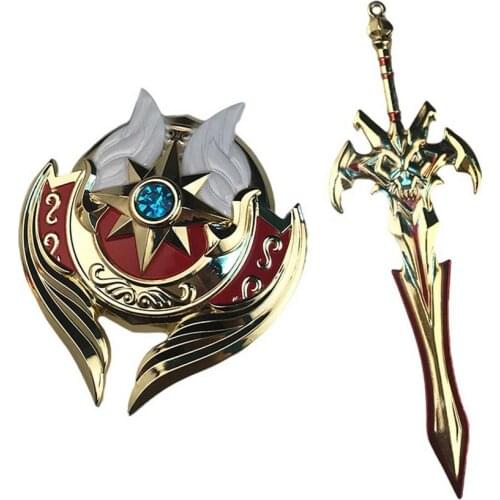Childrens Weapon Shield Model Alloy Shield And Weapon Combination Toys Fun And Collectible Parent-child Interactive Game Toys