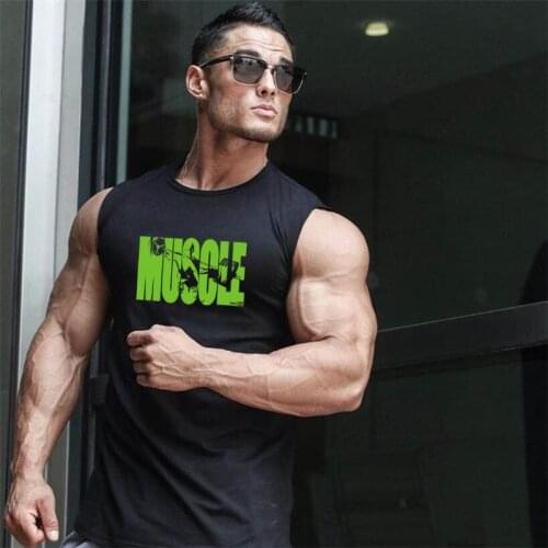 2019 New Mens Bodybuilding Cotton Tank Top Gyms Fitness Sleeveless Shirt Male Clothing Fashion Singlet Muscle Vest Undershirt