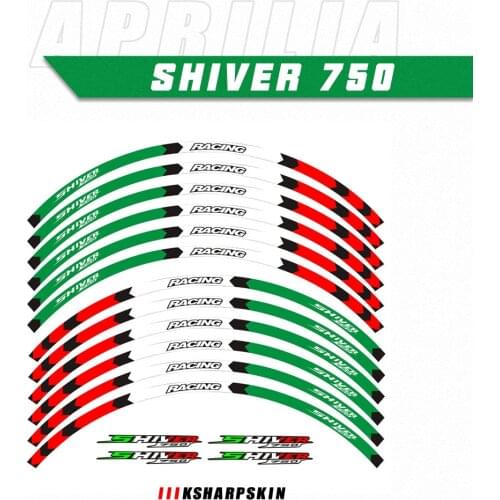 Motorcycle sticker Front Rear wheels decals Reflective waterproof stickers rim stripes For Aprilia SHIVER 750 shiver 750
