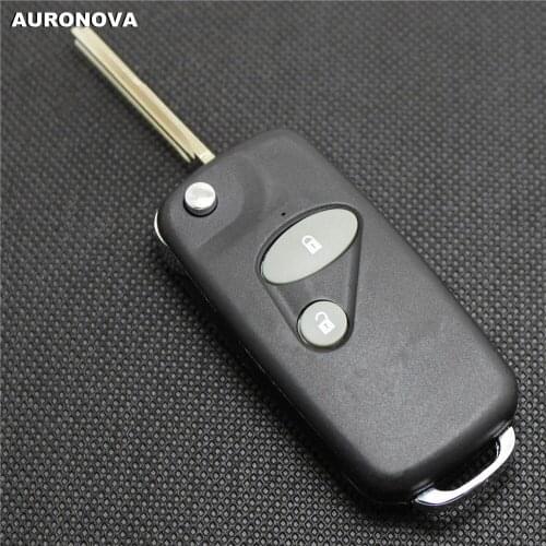 AURONOVA New Upgrade Flip Folding Key Shell for Honda Accord City Fit Odyssey 2 Buttons Remote Car Key Case