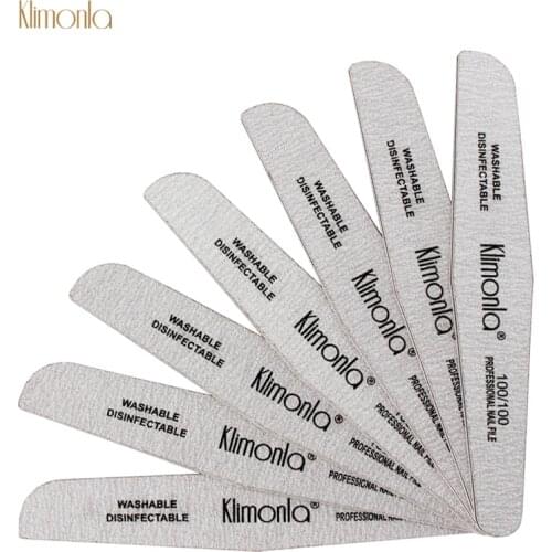 5pcs/lot Grey Double Side Sandpaper Nail Files Disposable 100/100 Professional Sanding Manicure Tools For Nail Gel Polish Files