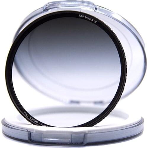 Wyatt 67/72/77/82mm Slim Nano MC Multi-coated Graduated Neutral Density GC-GRAY Soft GND 0.9 ND8 3 Stops Optical Glass Filter