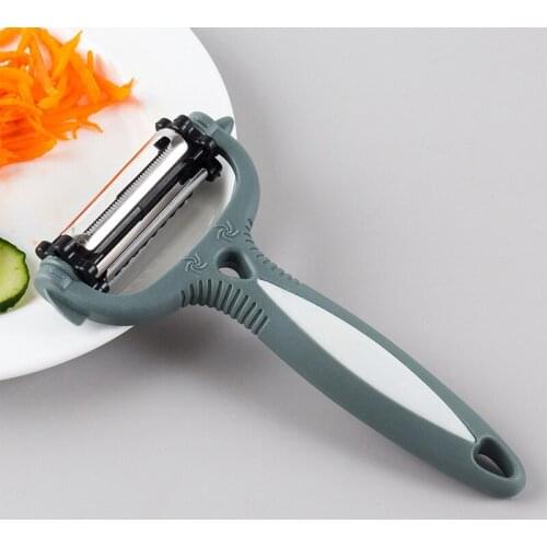 Stainless steel three in one peeler multi purpose kitchen accessories melon planer household potato chip kitchen tool