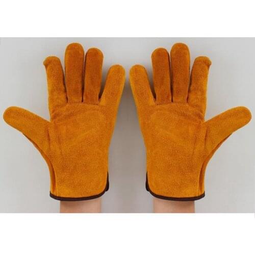 Breathable Leather Gloves Resistance Safety Gloves for Welding