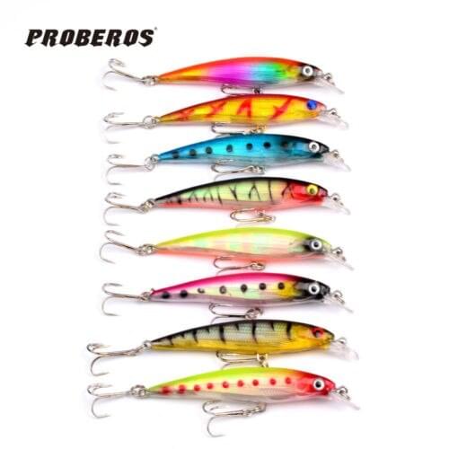 8pcs/set 8.2cm/7.3g Fishing Lures Crank Bait Crankbaits Isca Artificial Tackle Fishing Tackle New Free Shipping