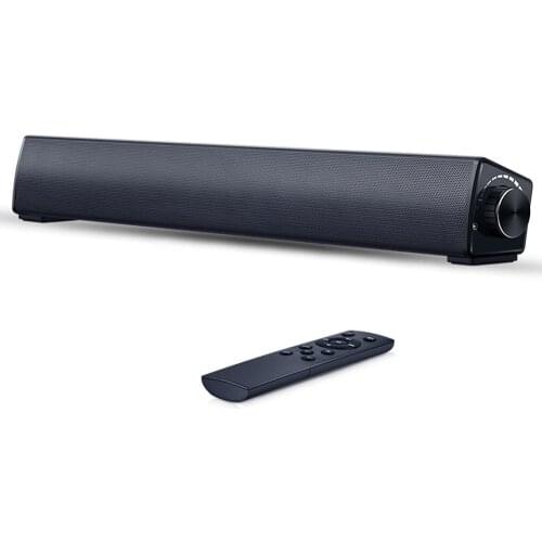 20W Computer Speakers Wired & Wireless Bluetooth 5.0 Soundbar Stereo Mini Desktop Sound bar with Remote for PC Cellphone Laptop