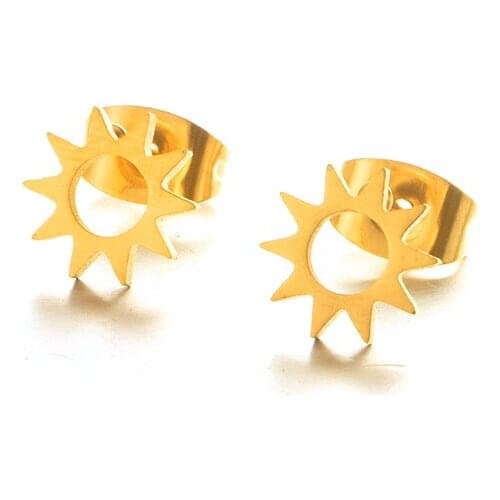 925 Sterling Silver Ear Needle Womens Stud Earrings Hollow Small Round Earrings Pierced Minimalist Womens Jewelry