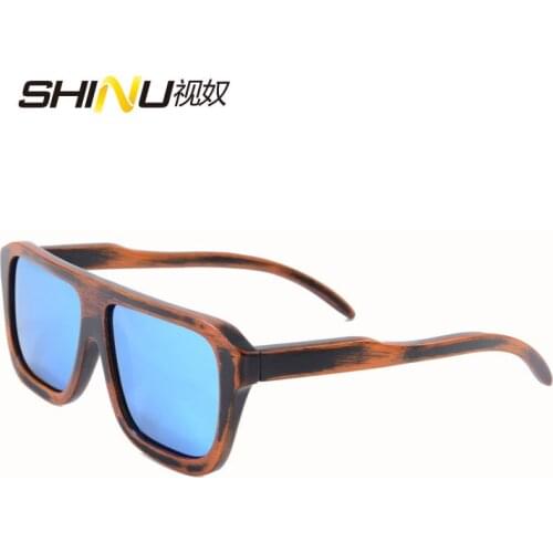 Ice Blue oversized sunglasses bamboo mens sunglasses uv400 CE polarizedsun glasses driving sports eyeglasses B061