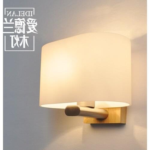 Vintage bathroom light led wall light wood living room dining room cabecero de cama