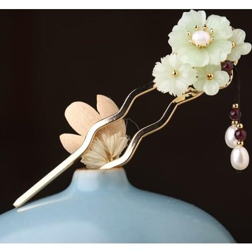 1pcs Hanfu Hairpin Headdress Ancient Accessories Decoration Daily Tassel Hair Stick Cosplay Prop Women Girl New Year Gift