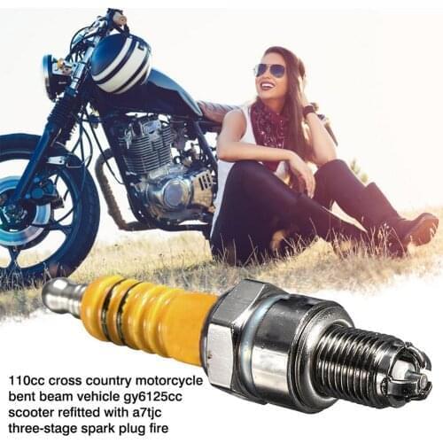 1pc Motorcycle Sparking Plug Universal For 110CC Horizontal Engine & GY6125CC Stepless Variable Speed Engine Moto Accessories