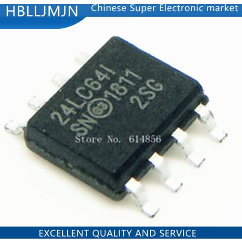 10PCS 24LC64I 24LC64-I/SN 24LC64T-I/SN24LC64 IC
