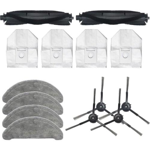 14Pcs Roller Main Brush Mops Cloths Dust Bags Side Brush for Xiaomi ROIDMI EVE Plus Robot Vacuum Cleaner Accessories