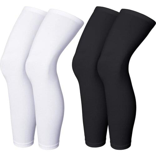 2 Pairs Compression Leg Sleeve Full Length Leg Sleeves Sports Cycling Leg Sleeves For Men Women Knee Thigh Calf