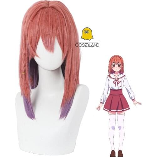2020 New Anime Kanojo Okarishimasu Sakurasawa Sumi Cosplay Wig Orange Pink Purple Women Heat Resistant Synthetic Hair+ Wig Cap